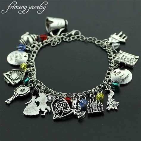 beauty and the beast charm bracelet